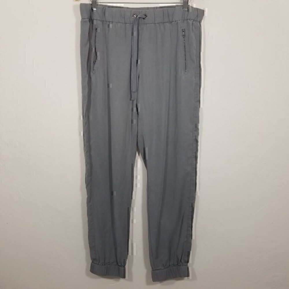 Banana Republic Zipper Lyocell Gray Jogger Pants Size L